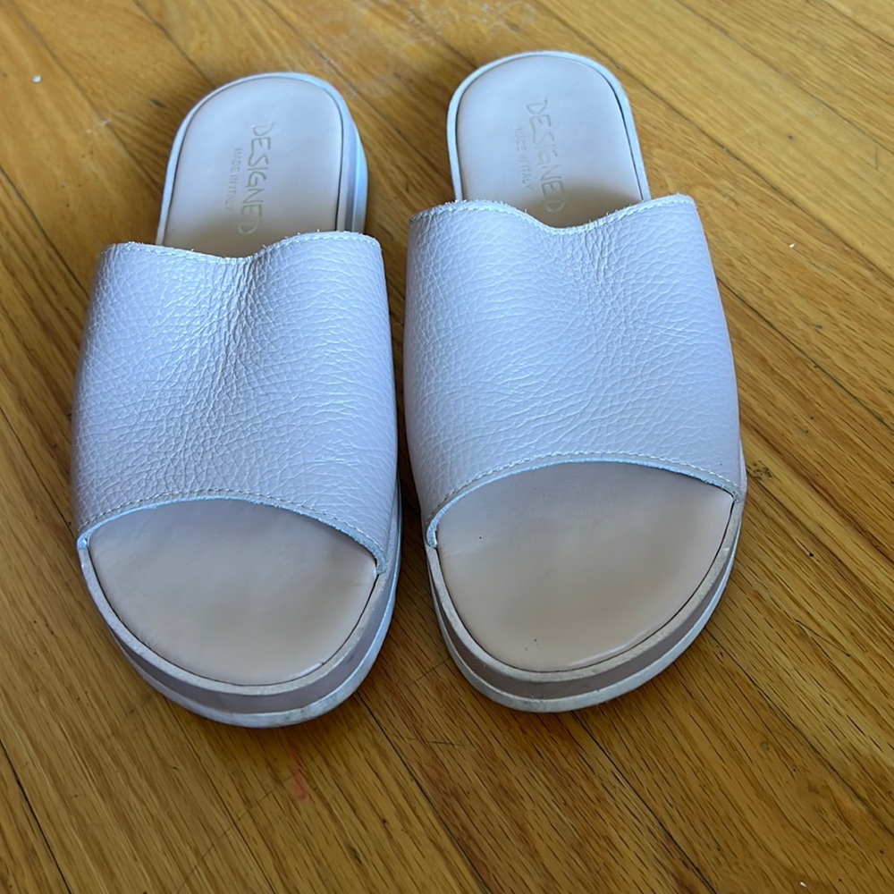 Blush slip on sandals
